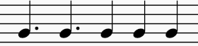 image of the chaos rhythm in notation