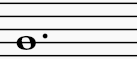 notation of a dotted whole note